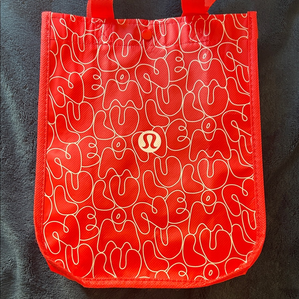 Lululemon Athletica Red Shopping Tote Bag - Picture 4 of 4